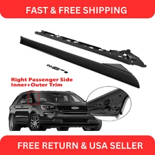 Right Side Windshield A-Pillar Molding INNER OUTER Trim For 11-19 Ford Explorer