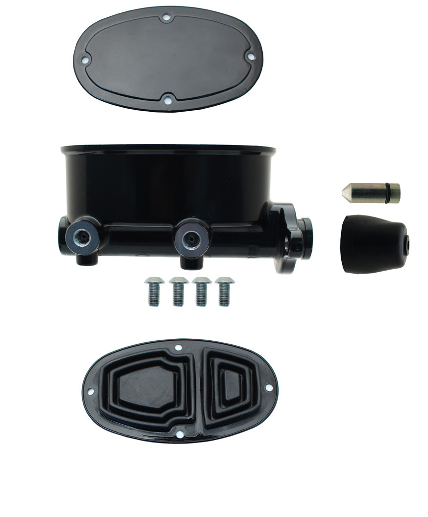 8" Dual Power Brake Booster Kit, Black Out Edition for 197486 Jeep CJ7