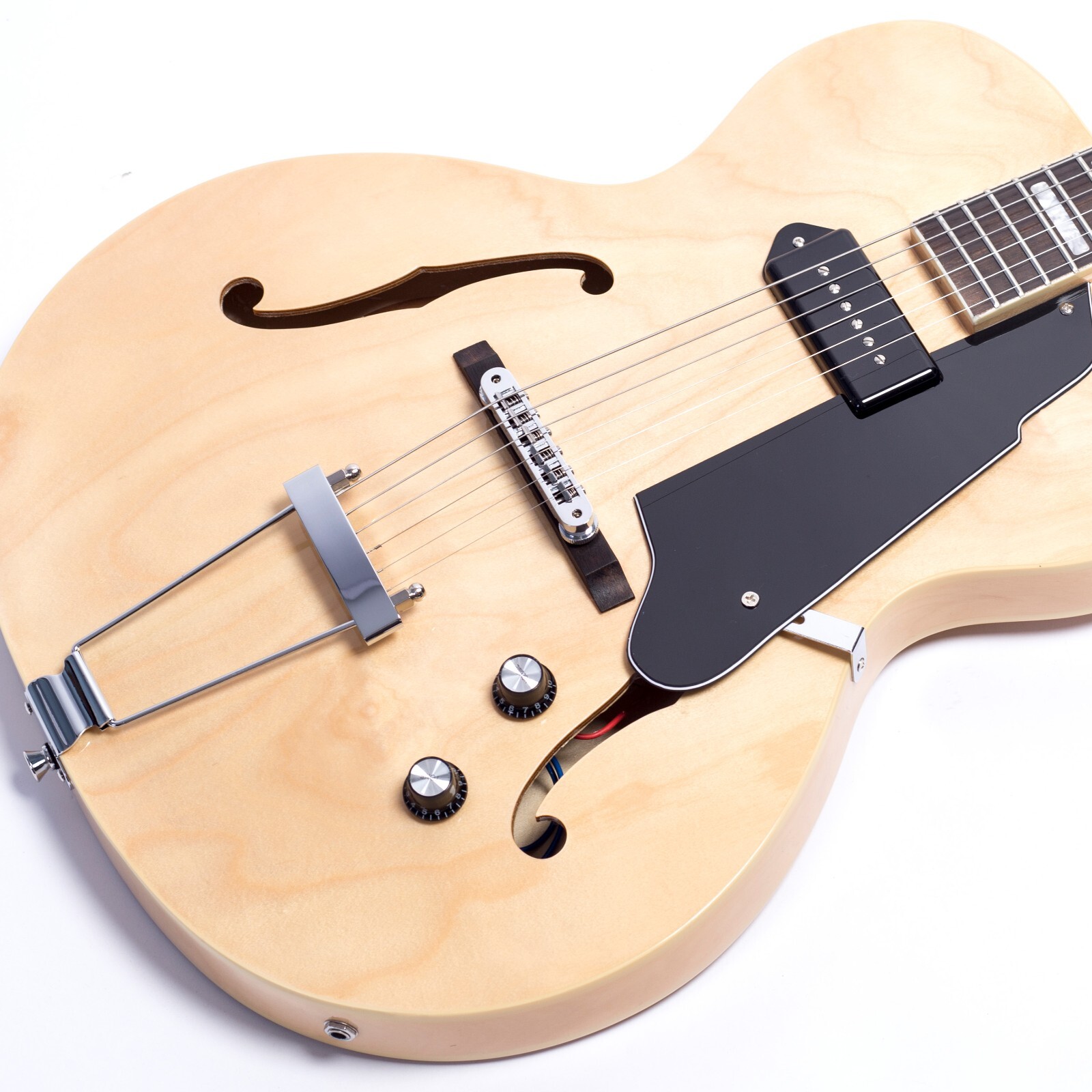 Grote Jazz Electric Guitar with Hollow Body Chrome Hardware (Natural