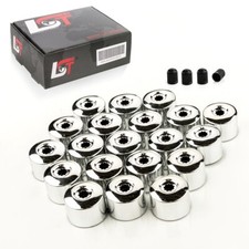 20x Radschrauben Radschraubenkappen Set chromfarben 17 mm für VW LUPO PASSAT