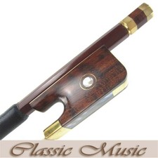 Gold Alloy Fitted Pernambuco Viola Bow with Snakewood Frog 4/4 ,Free shipping