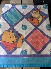 Vintage Disney Winnie the Pooh Tigger Blanket Twin 76"x90" Wool