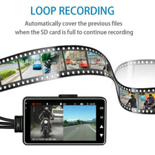 Motorcycle DVR Front  Rear View Camera 3" Dash Auto Video Recorder G-Sensor HD