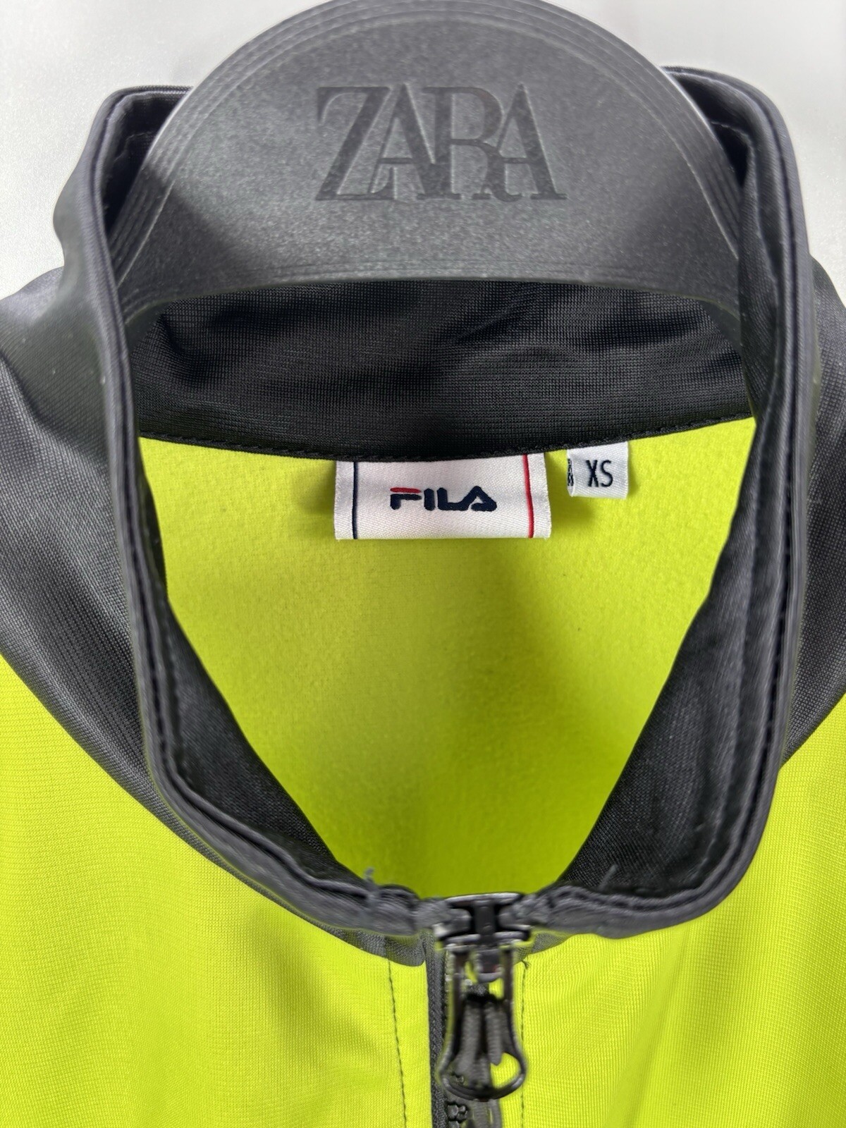 FILA Full Zip Jacket Track Green UK XS Vintage Retro Rare Streetwear Casual image 4