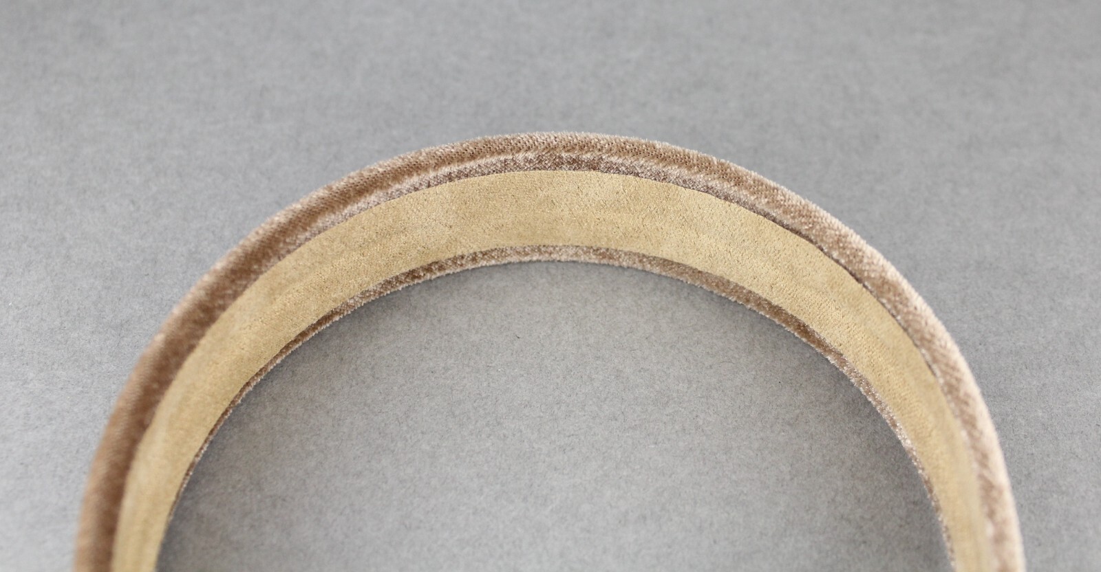 Brown Tan velvet headband soft velour hair accessory 1.25" wide plain classic