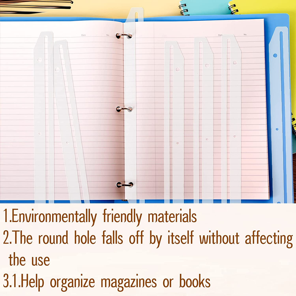 Magazine Holders for Binders 3 Hole Punched Plastic Magazine Organizer