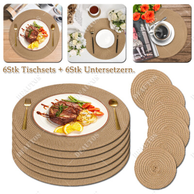 12er Set Tischsets Untersetzer Platzdeckchen Tischmatte Platzmatte 34cm Platzset