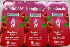 Skintimate Raspberry Rain 4-Blade Women's Disposable Razors 4 Count (3 Pack)