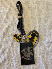 Batman Lanyard Keychain with ID Holder and Rubber Charm