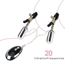 Vibrating Breast Nipple Sucker Clamps Clit Clip SM Bondage Sex toys Women
