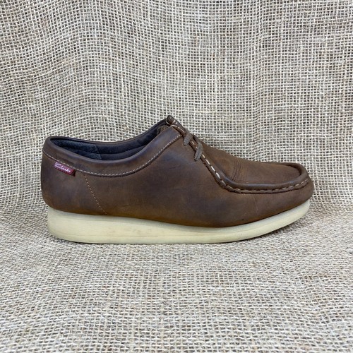 Clark’s Wallabee moccasins shoes leather brown tie up Women size 10 M - Picture 6 of 11