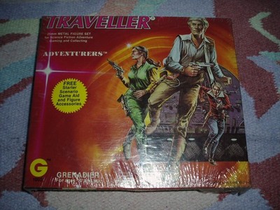 GRENADIER MODELS Inc. TRAVELLER ADVENTURERS #1002 SEALED/UNOPENED 12 25mm FIGURE