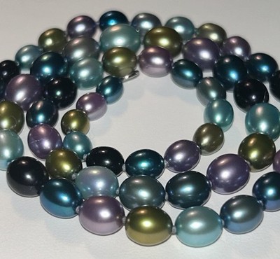 Honora 925 Sterling Pfau Süßwasser Zuchtperlen Halskette 17'' Multicolor