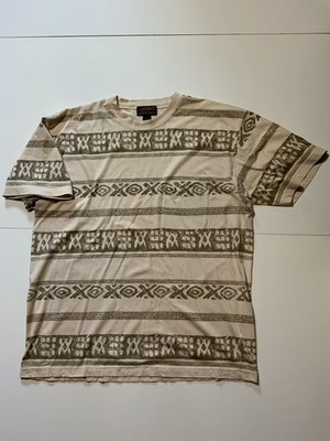 Vintage Eddie Bauer Tribal Southwestern Aztec Native Stripe Pocket T-Shirt Sz.XL