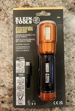 Klein 56412 Rechargeable LED Flashlight with Work-light-NEW 