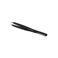 Lussoni Make Up Slant Tweezers With Comb 9.9cm - pince à sourcils avec peigne