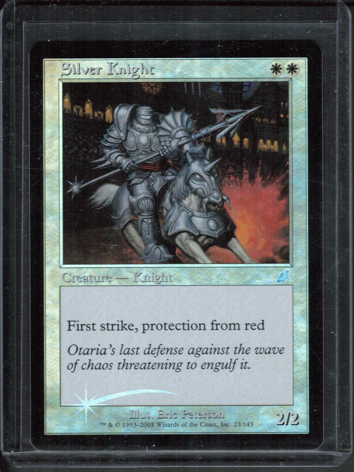 Magic The Gathering MTG - Scourge SCG 2003 - #23 Silver Knight NM FOIL x1