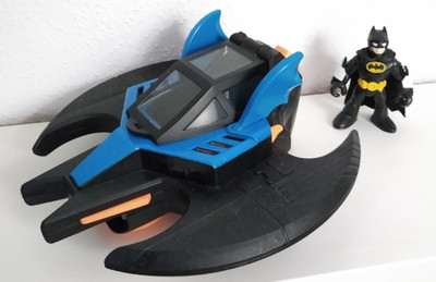 Fisher Price Imaginext BATWING Flugzeug Batplane + Batman Figur SET Bundle