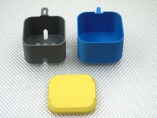 Denture Case Bath Cup Storage Container w/ Drainage Tray Basket - Large Capacity
