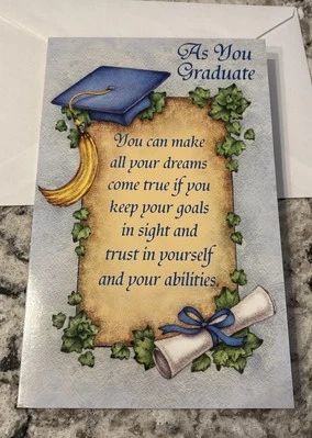 STOCKWELL GREETING CARDS Graduation As You Graduate Happiness Success 5'x7.75" Stockwell Greeting Card