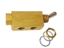 OEM Clippard MJTV-3 Toggle Valve Imperial Steel 1/8" NPT 3 Way Normally Closed