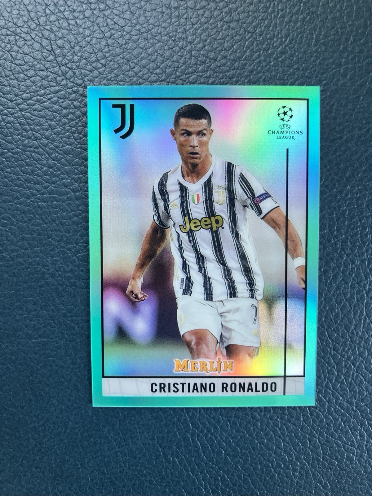 2021 tops Merlin Cristiano Ronaldo teal refractor /199 Super Rare view 2