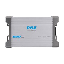 Pyle PLMRMP2A 2 Channel 600 Watt Max Water-Resistant Marine Amplifier - White