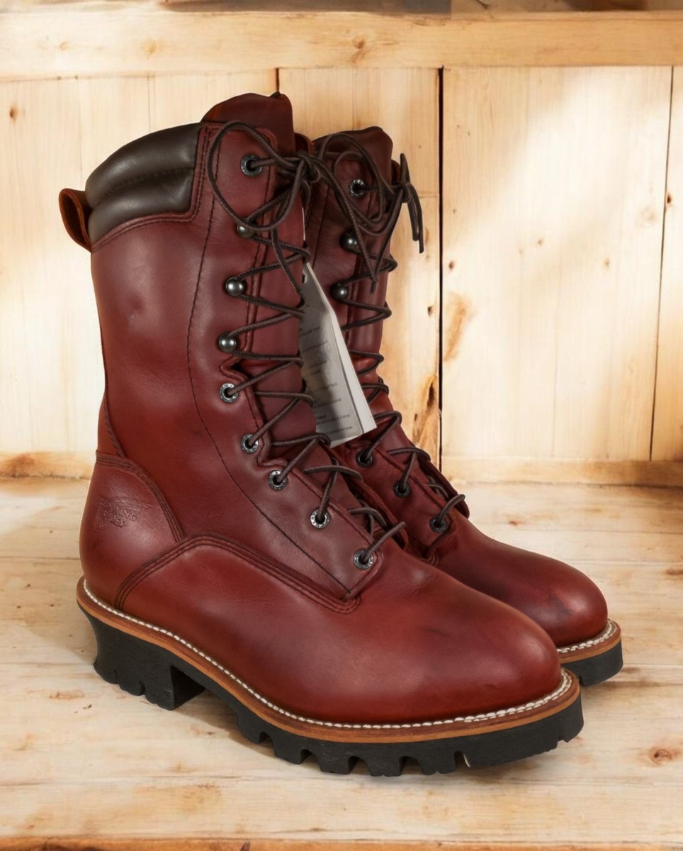 Red Wing 909 Classic Logger Boots Size 10.5 Wide (Soft Toe) (USA