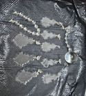 Lot Of 10 Beautiful Vintage Faceted Cut Crystal Glass Prisms, Sphere, & Chain — photo 8