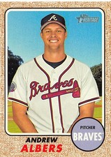 Andrew Albers 2017 Topps Heritage 539 Atlanta Braves Baseball Card