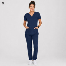 Figs Medical Scrub Top Womens XXS Blue Polyester Rayon Pockets