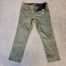 G.H. Bass & Co. Women's Jeans Straight Leg Size 14 Army Green Soft Denim