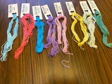 8 Skeins Of Hand Dyed COTTON EMBROIDERY FLOSS THREAD CROSS STITCH NEEDLEPOINT