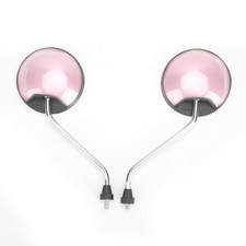 Universal Scooter Moped Mirrors 8mm Pink For Vespa Piaggio Liberty 50-150cc