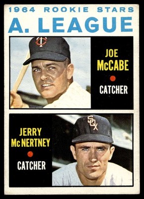 1964 Topps #564 Joe McCabe/Jerry McNertney American League Rookies Very Good RC