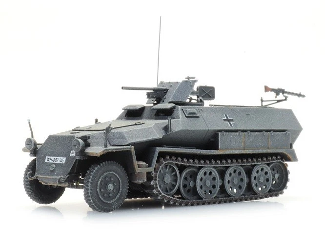 Artitec 6870525 - 1/87/H0 Sd.kfz. 251/10 Modèle C, 3.7cm Pak, Gris - Neuf - Photo 1/1