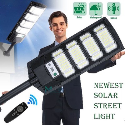 Commercial 1000000LM LED Outdoor Dusk to Dawn Solar Street Light Road Area Lamp