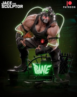 Bane - 1/4, 1/6 or 1/8 Scale Statue 3D Print Model Kit Unpainted