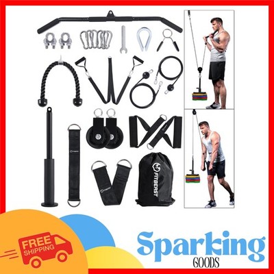 Customizable Pulley System for Home Gym - 330lbs Load Capacity & Safety Features