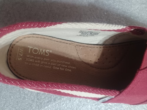 Toms Disney Mickey And Minnie Mouse Red Slip On Shoes Women’s Size 7.5 - Picture 7 of 11