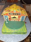 Vintage Mattel Farmer in the Dell Toy 503 Tin Wind-Up Music Box 1950s Needs Work