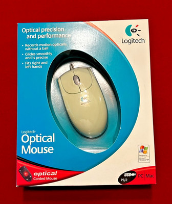 Logitech Optical Mouse 930582-0403 USB PC/Mac Vintage NIB New Sealed