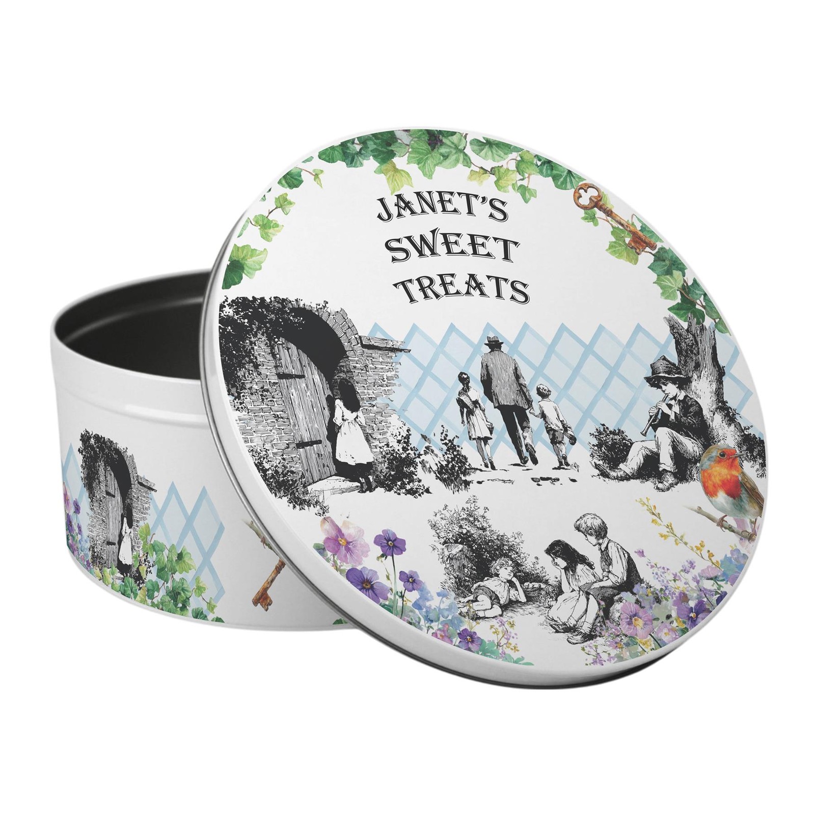 The Secret Garden Personalised Cake Tin - Large Kitchen Storage Baking Gifts