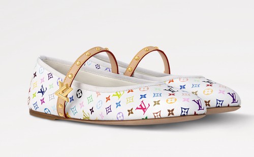 LOUIS VUITTON x MURAKAMI LV x TM NIB Romy Flat Ballerina Sz 38 US 8 Receipt! - Picture 4 of 6