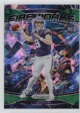 2024 Panini Prizm Fireworks Green Ice Prizm JJ McCarthy #18 15ik