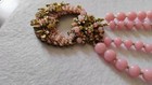 MIRIAM HASKELL STANLEY HAGLER HAND BEADED WIRED PINK NECKLACE GORGEOUS 1940'S — photo 5