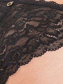 S (10 Aubade Rosessence Briefs Italian Brief Mid Rise Knickers Noir Lingerie