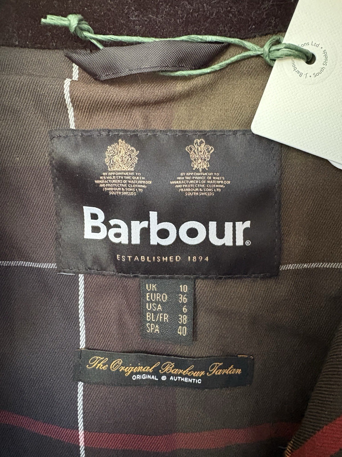 Barbour Women's Townfield Wax Jacket UK 10 Black RRP £399 image 4