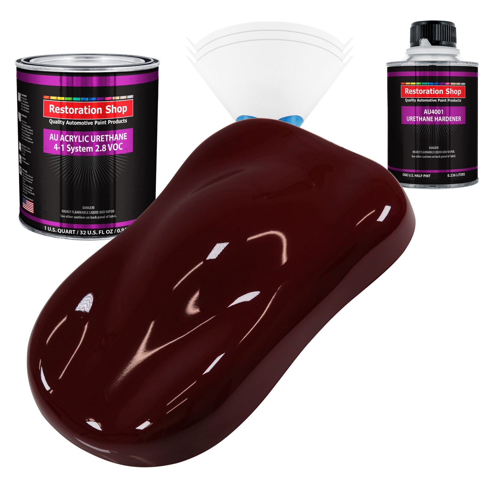 Restoration Shop Burgundy Acrylic Urethane Auto Paint Quart Kit