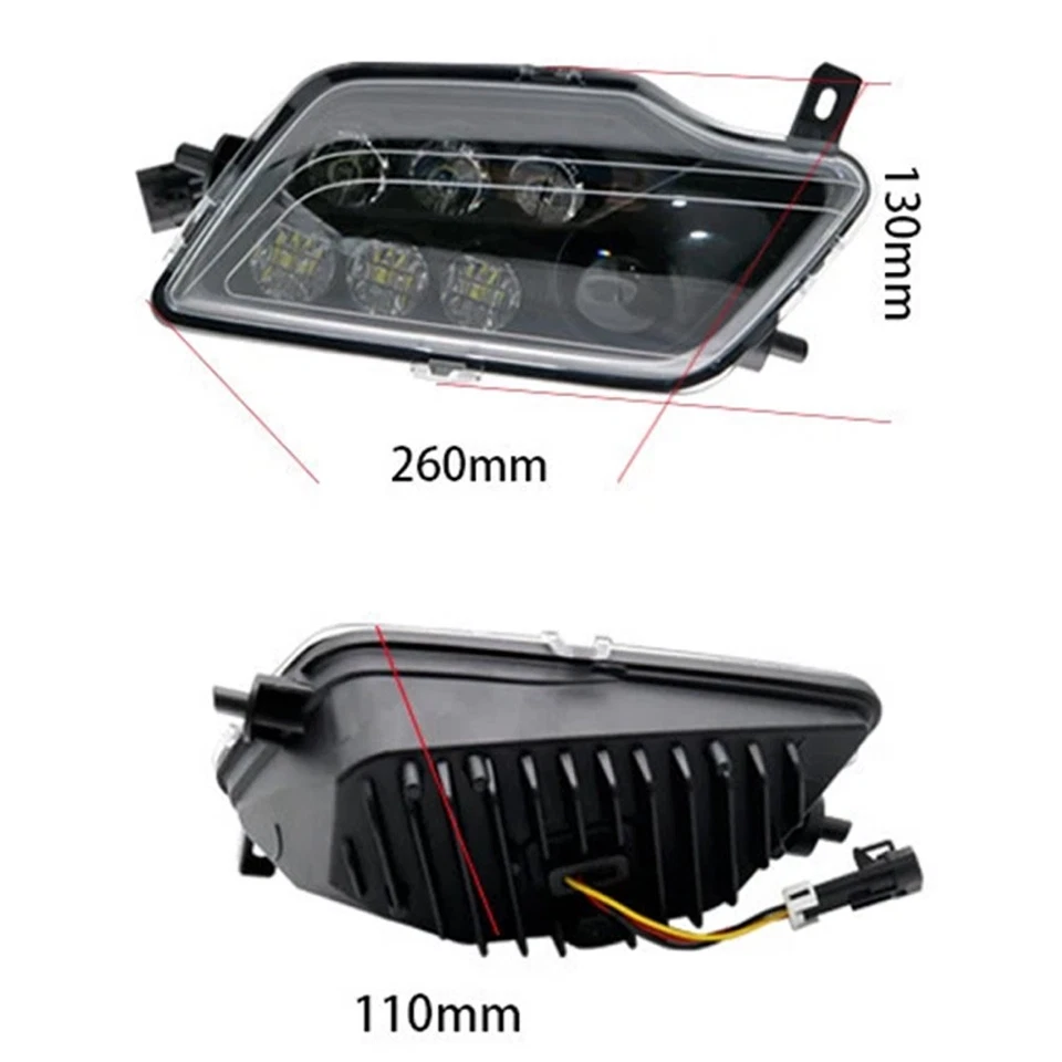 Faróis de LED feixe alto-baixo para 2014-2020 Honda Rancher 420 Foreman 500 Rubicon - Imagem 4 de 4